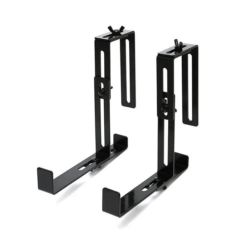 

A63K-2 Pcs Balcony Railing Hanging Flower Pot Hook Planter Hanger Adjustable Holder Wall Pots Outdoor Metal Bracket