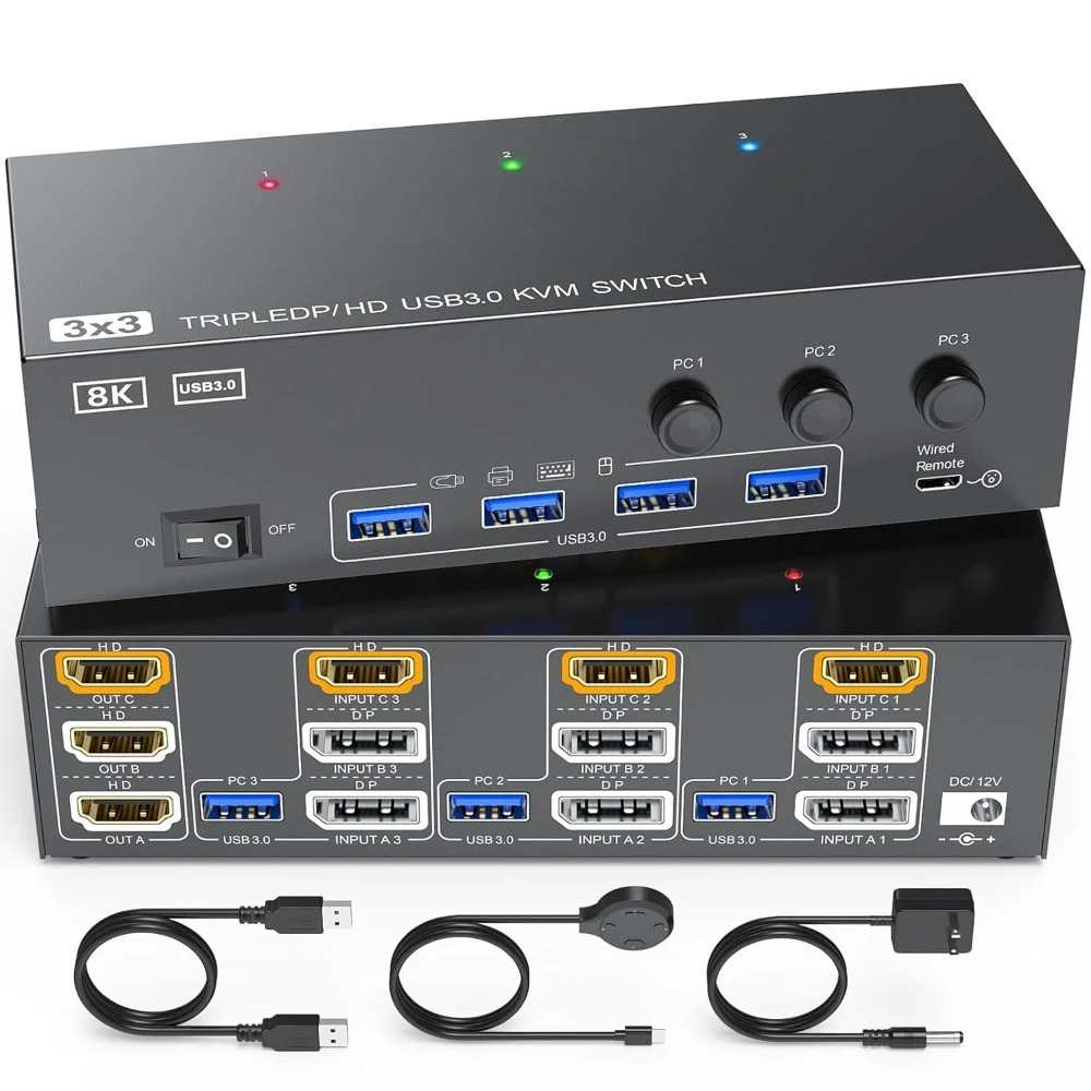 8K Hdmi Dp Kvm Swit… - image