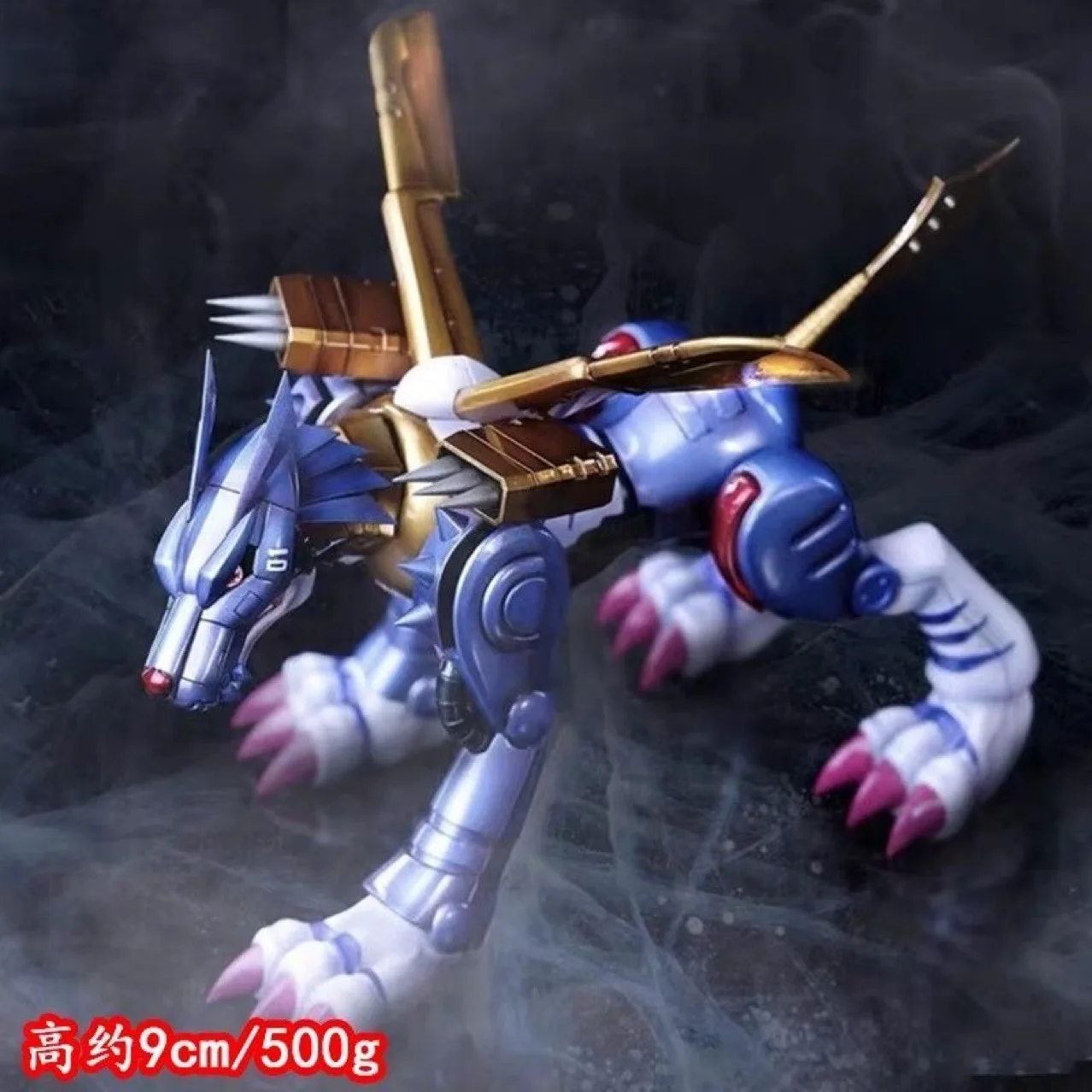Digitale Monster Steel Garurumon Metall Actionfigur Anime Sammlerstück Desktop Dekoration Spielzeug für Fans Großhandel erhältlich