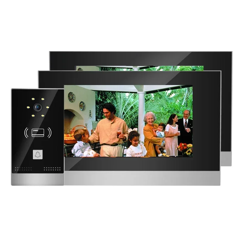 2-Wire Night Vision Door Phone Video Intercom System 7 Inch Screen Home Video Intercom For Villa