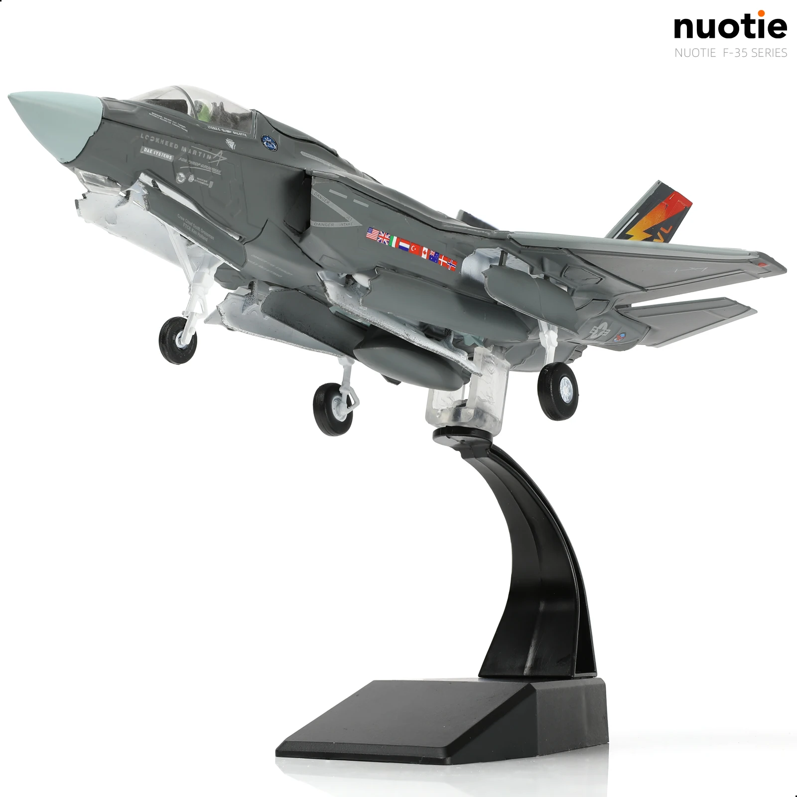 

NUOTIE 1/72 F-35B Lightning II US Navy VX-23 BF-01 Die-cast Aircraft with Display Stand Collection Gift for Adults