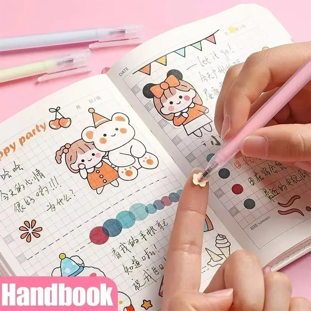 6PCS/Set Simple Candy Color Glue Pen Quick-Dry High Viscosity Dot Glue Sticks Paper Glue Back To School Gift