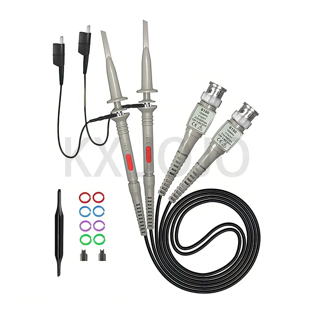 

1PCS/2PCS P6100 BNC Oscilloscope Probe Kit 100MHz 1X/10X Mayitr High Precision Scope Analyzer Alligator Clip Probes Test Leads