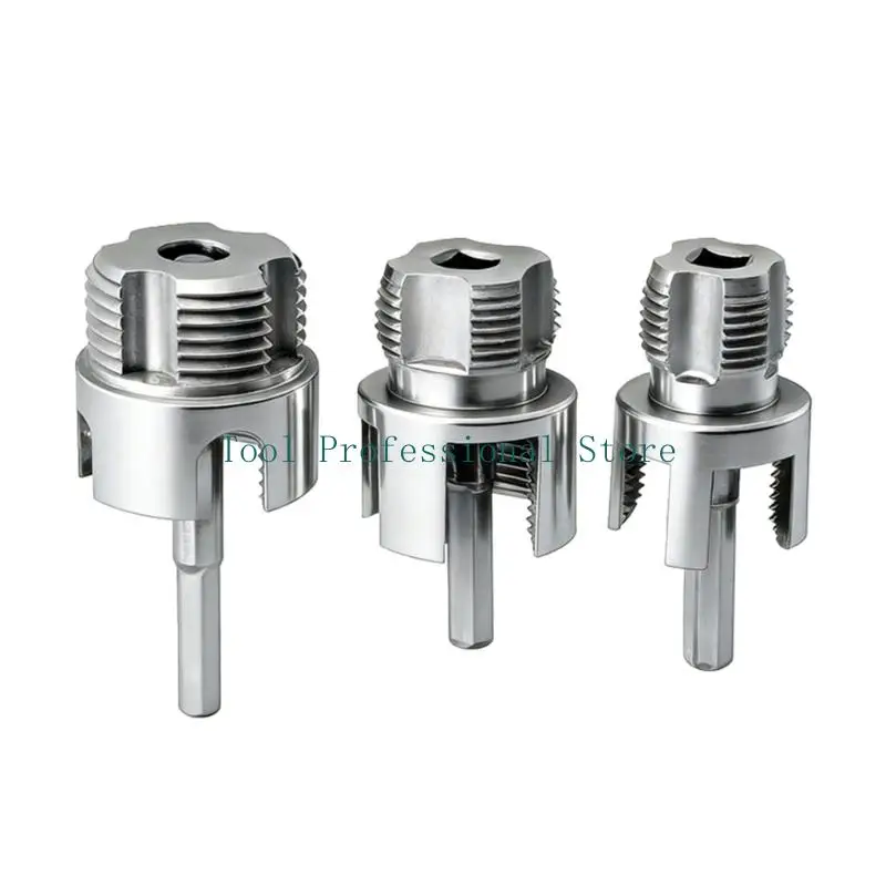 57QF Carbon Steel Pipes Threading Tool With Plastic Case Water Pipe Threader Set For Home And Industrial Use