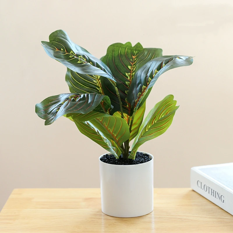 Wholesale Artificial Flower Green Potted Plant Indoor Ornament Artificial Flower Bonsai