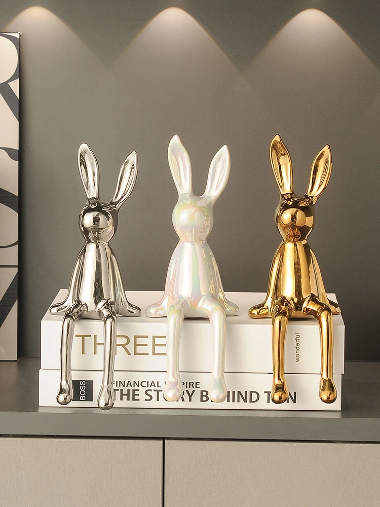 Rabbit Small Sitting Decoration High-Grade Living Room TV Cabinet Office Desktop Decoration Accessories