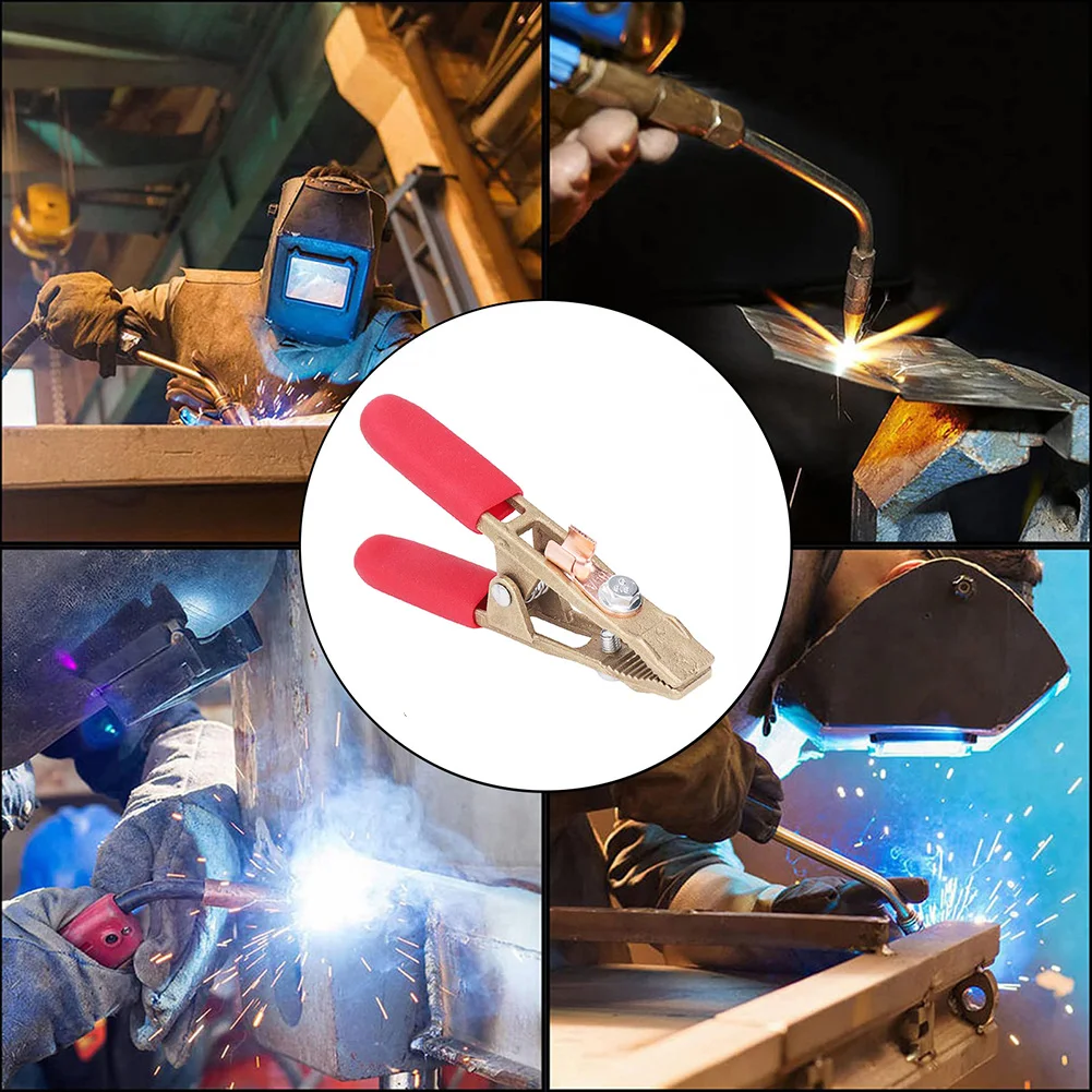1PCS 260A Earth Cable Clamp Copper Welding Electrode Holder Earth Ground Wire Clip A Shape Earth Wire Clamp Grounding Clamp