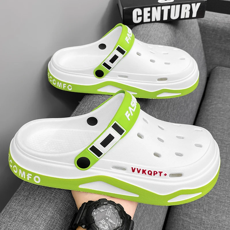 

Sandals Men's Slippers EVA Casual Comfortable Hole Garden Clogs Shoes Outdoor Men's Beach Sandals Indoor Home Unisex Slippers