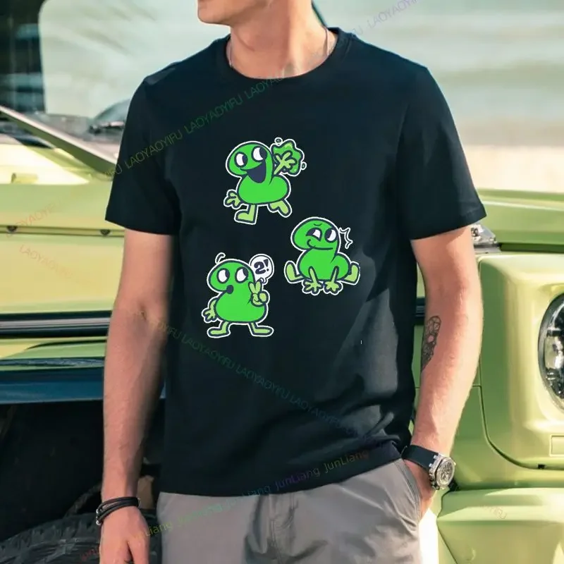 Modèle amusant deux T-shirts hommes Kawaii haut mignon unisexe mode décontracté à manches courtes col rond Y2K vêtements à manches courtes