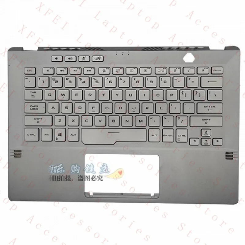 

F Подставка для рук для ASUS ROG Zephyrus G14 GA401 GA401U GA401M Клавиатура США Серебристый