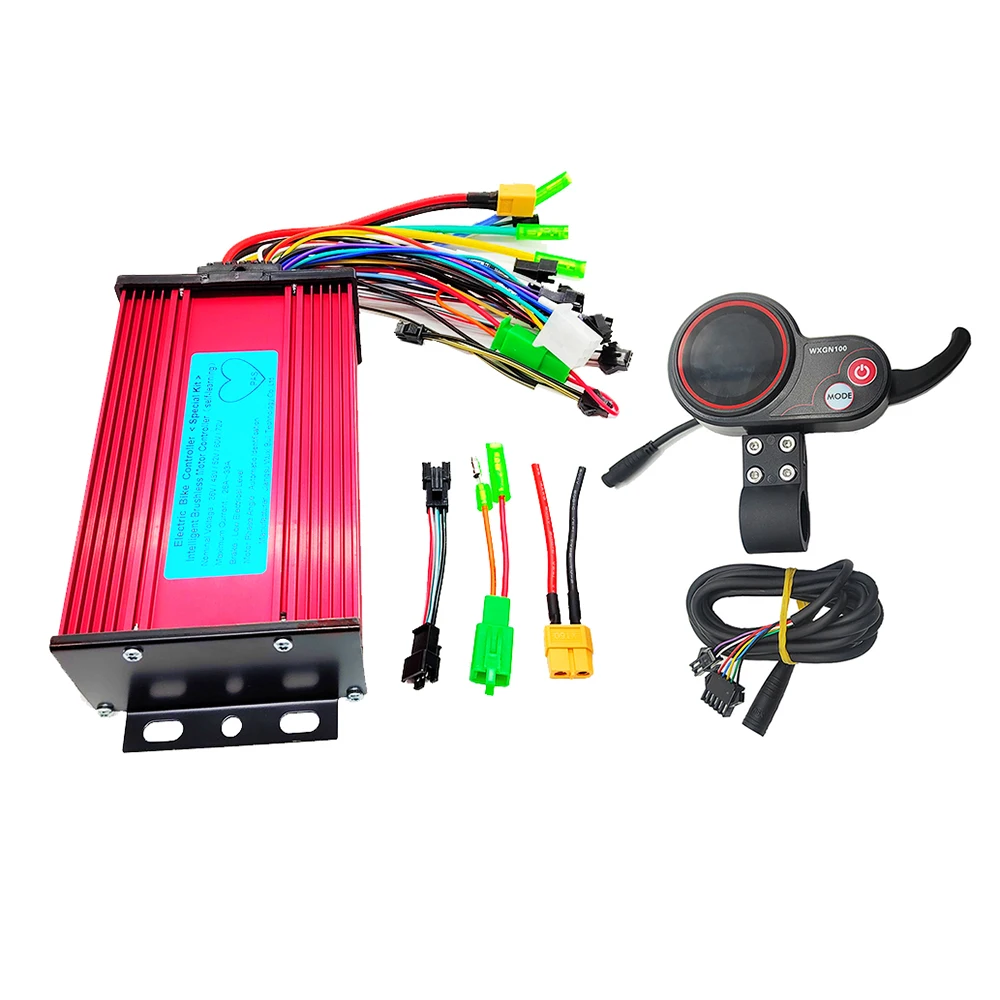 Electric Bike Scooter Brushless Motor Controller LCD Display 800W-1000W 36V-72V Control Panel 26A-33A for E-Bike