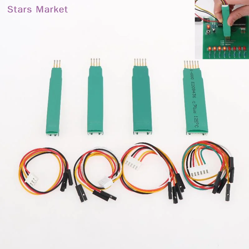 2.54mm 2.0mm 3P 4P 5P 6P Spring Test Needle Pin Program STC STM32 STM8 Chip Machine Burning Write Microcontroller Programmin