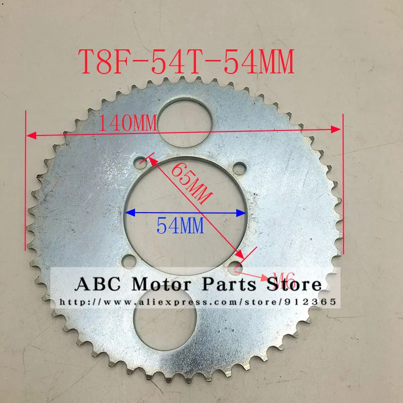 35 38 44 54 64 74 Tooth 44T 54T 64T 74T T8F 35MM Rear Sprocket Mini Moto ATV Quad Dirt Pit Pocket Bike Cross 47cc 49cc Parts