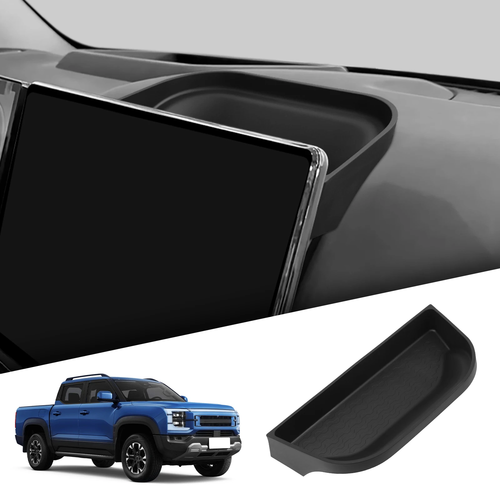 

Silicone Storage Box for BYD Shark 2024 2025 Car Display Screen Rear Tray Organizer Accessories Black