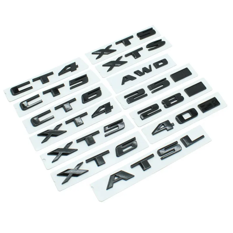 

CT4 5 6 letter logo car stickers for Cadillac XTS rear tail 25/28T 40T AWD ATSL displacement decals modification accessories