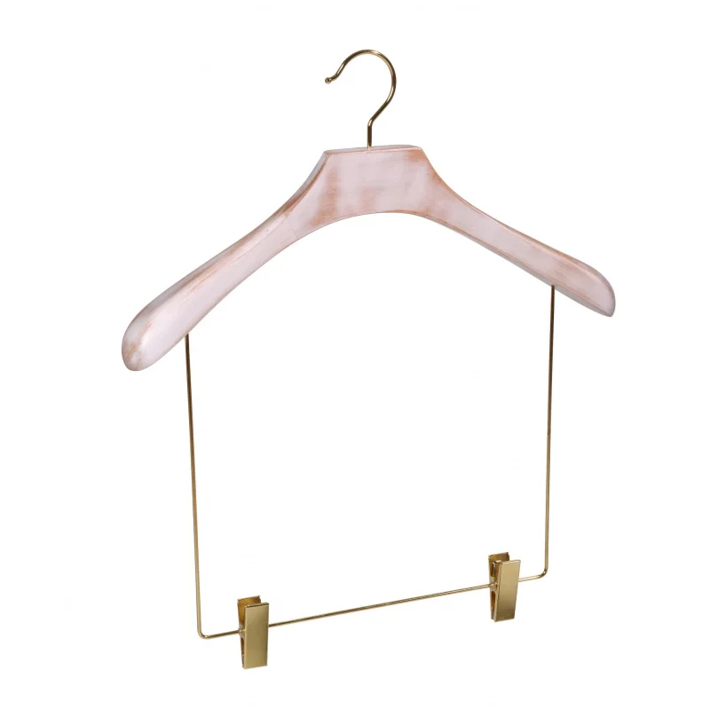custom.Luxury Customized Bikini Wood Hanger Wooden Swimwear Hanger Display in Shop