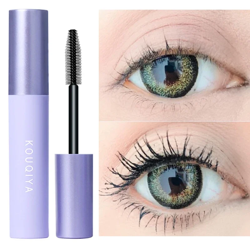 Schwarze dicke Curling-Mascara, Wimpernverlängerung, Volumen, langlebig, wasserdicht, schweißfest, schnell trocknend, nicht blühendes Mascara-Make-up