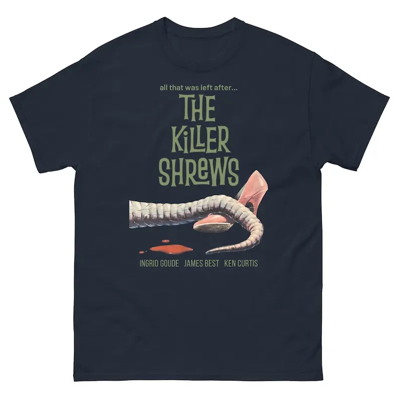 The Killer Shrews T Shirt | Retro 1950s Horror Movie Tee | Vintage Sci Fi Creature Feature Top | Classic Cult Film Graphic Shirt