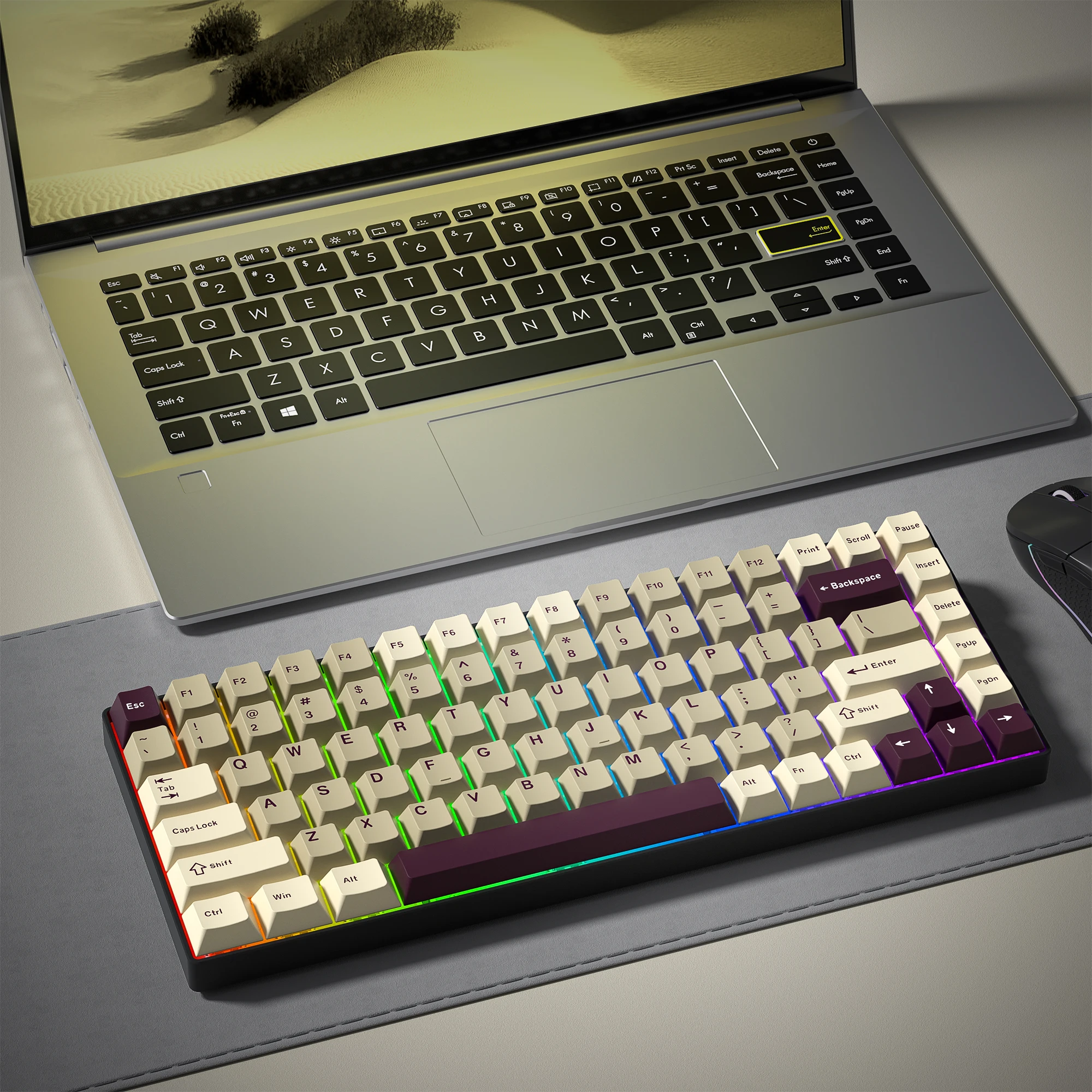 168 Keys PBT Keycaps Cherry Profile White Purple Double Shot Key Caps for Gateron Cherry MX Switches Mechanical Gamer Keyboard