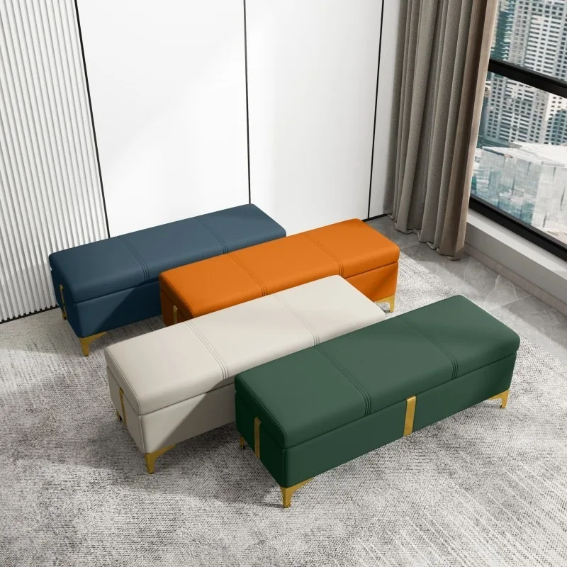 Shoe changing stool Home door can sit shoe cabinet Clothing store fitting room Long storage stool Bed end storage Sofa stool