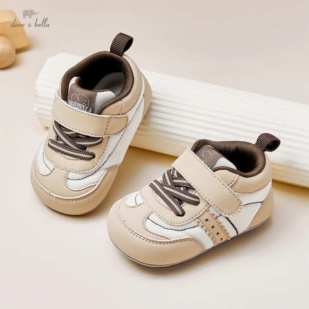 

Детская обувь Dave Bella, одежда для малышей, весенне-осенние первые ходунки, дышащая обувь для маленьких мальчиков, противоскользящая обувь на мягкой подошве, DB1260782