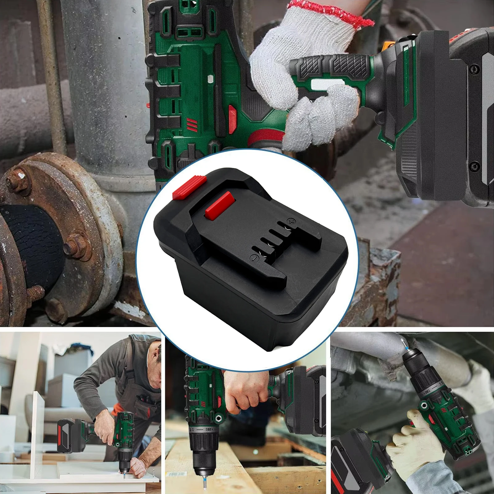 Battery Adapter Converter For Milwaukee 18V Lithium Battery to For Lidl Parkside X20V Li-Ion Power Tool, NO Battery - view 5