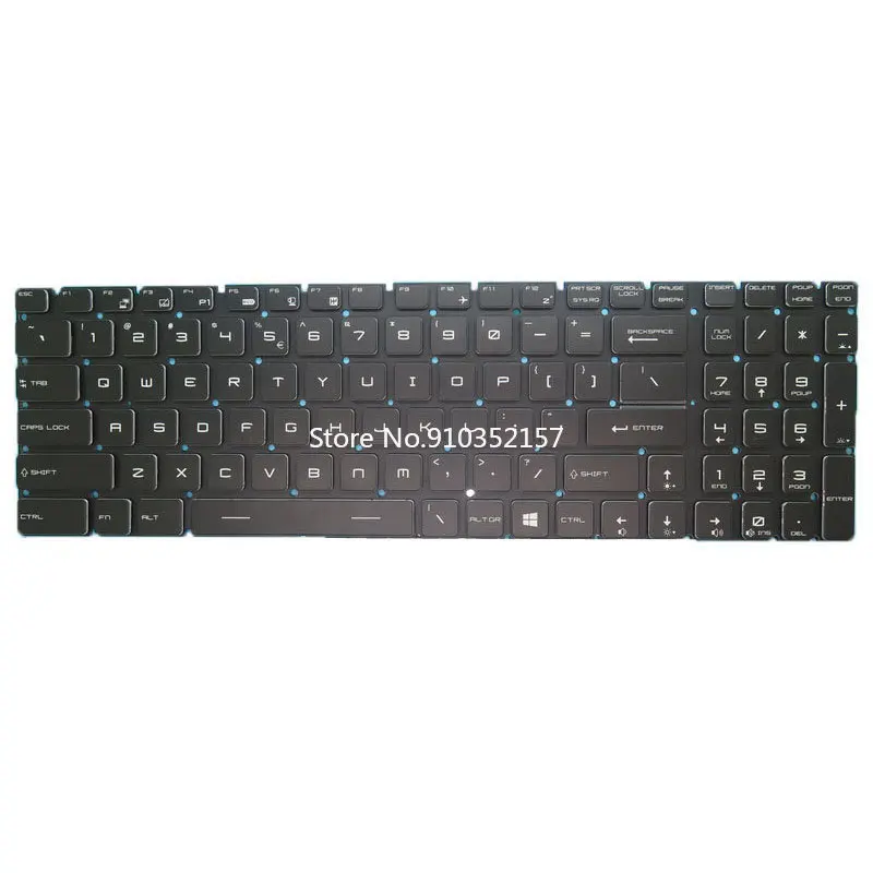 Teclado retroiluminado RGB para MSI GE63 GE73 GS63 GS73 NSK-FCBBN 1D 9z. Nekbn.b1d S1N-3EUS2.72D GE63 8SE 8SF 8SG GE63VR 7RE 7RF inglés