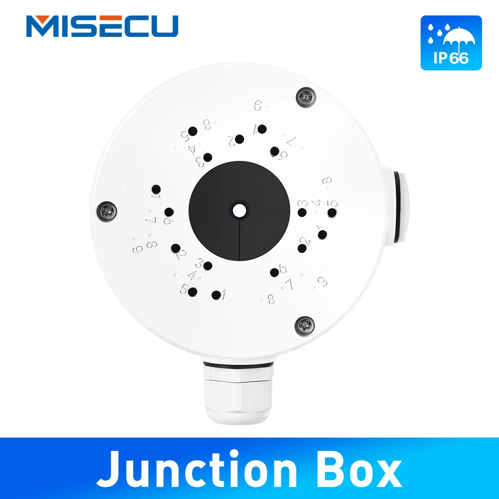 

MISECU CCTV Camera Junction Box Waterproof Accessories Base for per la staffa di montaggio impermeabile della telecamera Dome/IP