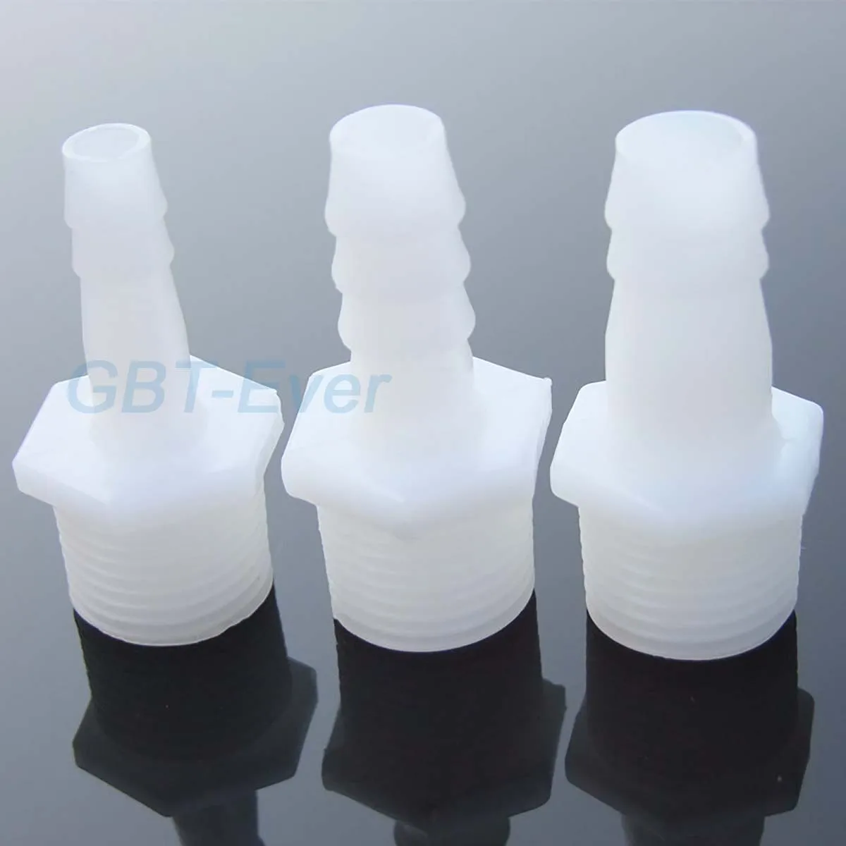 5Pcs 1/2'' Male Thread Hose Fittings 8mm 10mm 12mm Straight Pagoda Head Connectors PE White  Fittings Plastic Hose Fittings