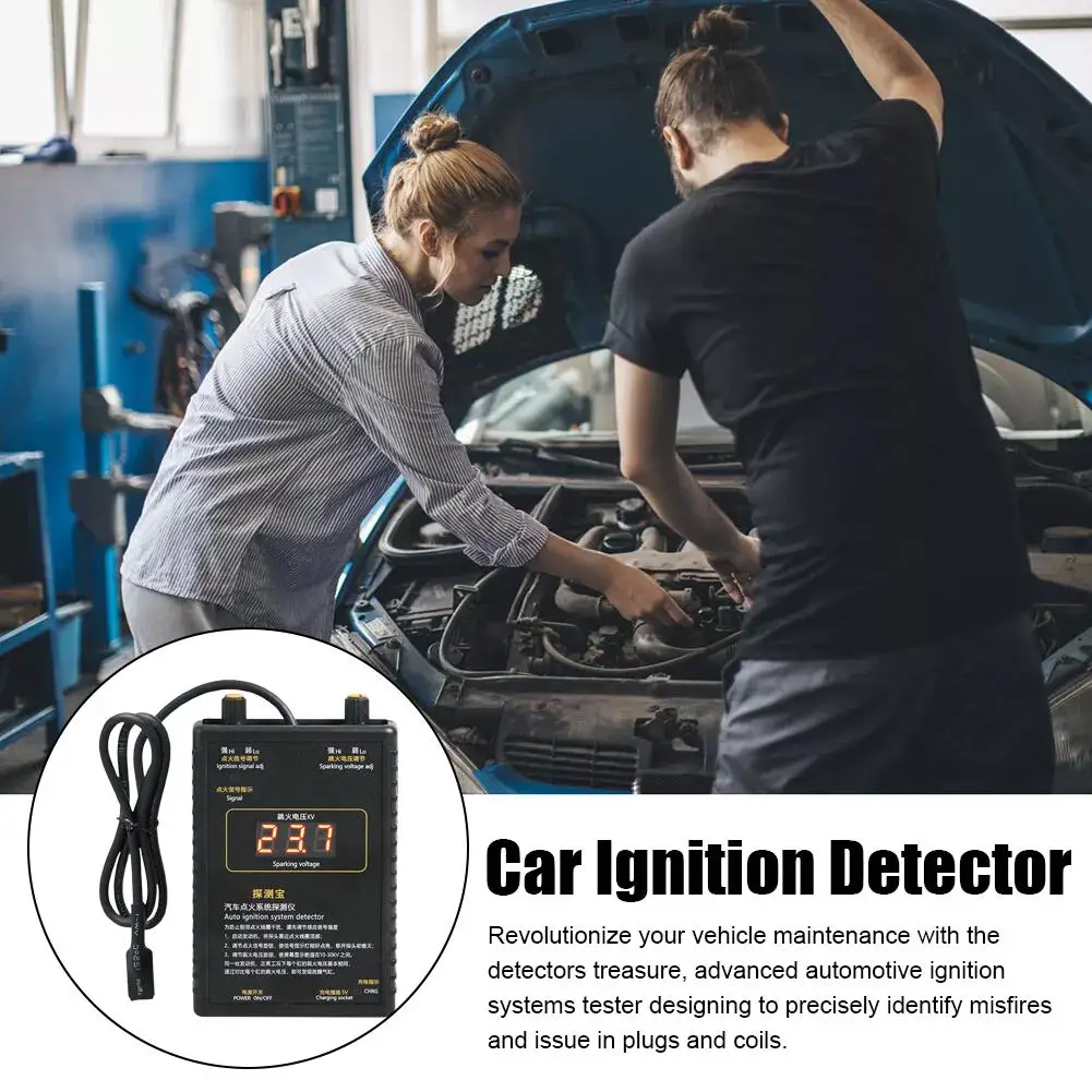 

Auto Ignition System Digital Spark Voltage Tester Car Fault Ignition Cylinder Misfire Diagnostic Detection Coil Engine I2E6