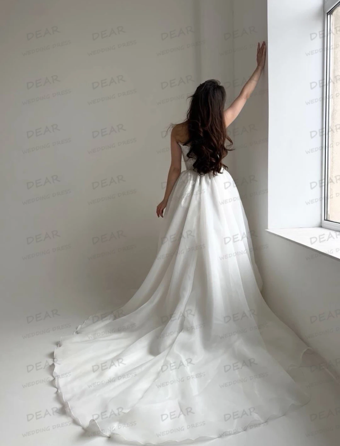 Simple Elegant Wedding Dresses A Line Sweep Train Sexy Women's Bridal Gowns Tulle Fluffy 2026 Vestidos De Novia Customized Gala
