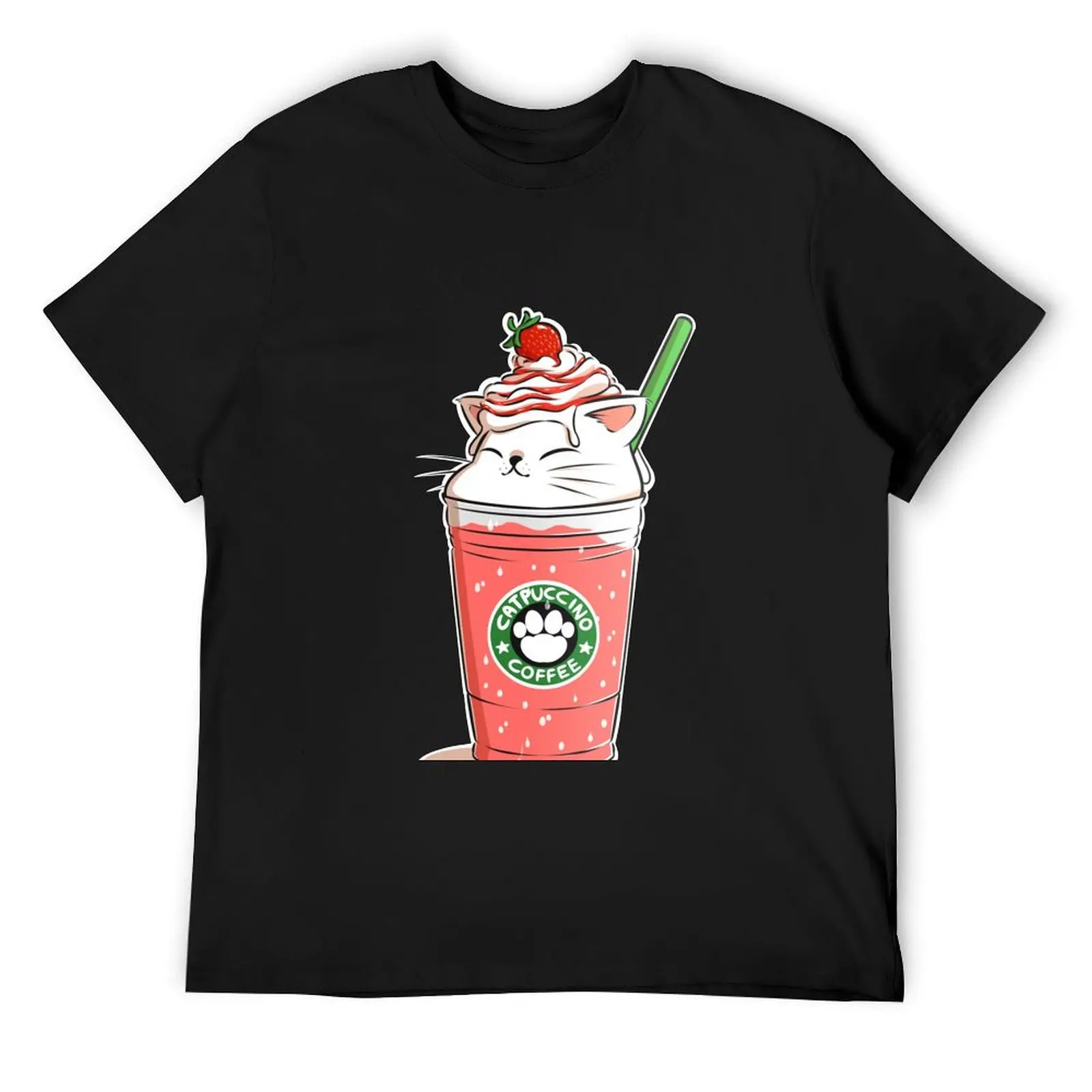 

Strawberry CATpuccino T-Shirt clothes custom t-shirts blacks workout shirts for men
