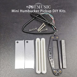 Electric Pickup DIY Kits- Mini Humbucker Double Coil Pickup Bobbin/Ceramic Bar/Cable/Blade/Baseplate Pieces Pickup Kits