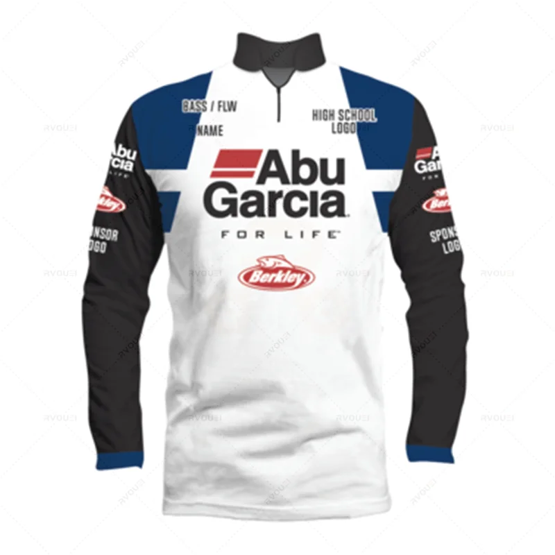 ABUGARCIA anti-UV PER LIFE Abbigliamento con cerniera Protezione solare ad asciugatura rapida Camicie da pesca Maglie sportive all'aria aperta di vendita calde