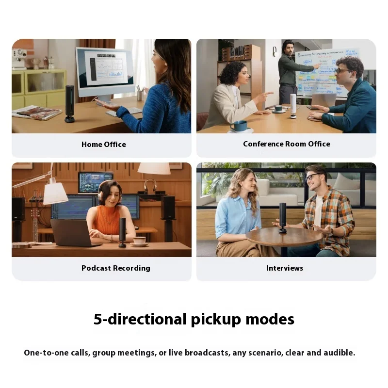 Insta360 Wave AI Omnidirectional Microphone & Speaker 360° 5-Meter Pickup Range Smart Noise Reduction Wireless Bluetooth Live