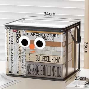 1 folding book Book Box Student Dormitory Classroom Book Transparent Organizer DwaterProof Water Casa Book Organization BOX STORAGE 6 Main Sales Support Books - №1