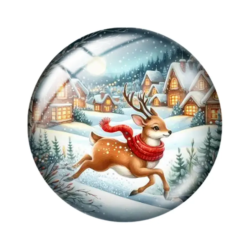 Watercolor Christmas Night  for making jewelry 10pcs12mm/14mm/16mm/18mm/25mm Cabochon Demo Flat Back Making findings view 4