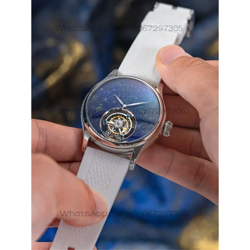 42Mm Formal Light Luxury Business Tourbillon Manual Mechanical Watch Men