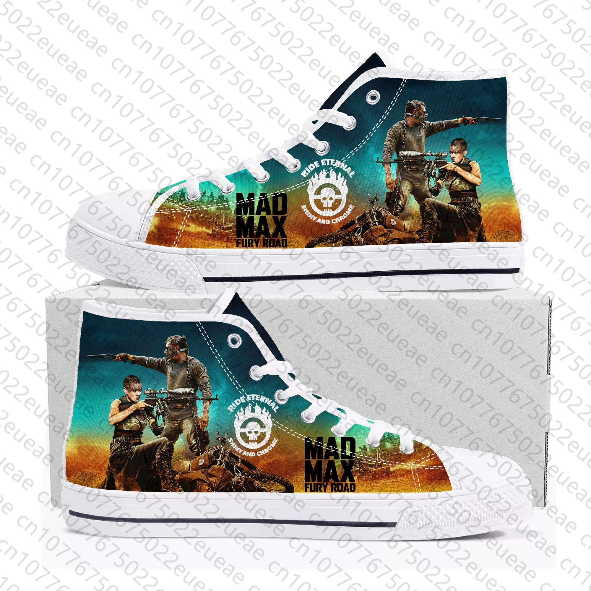 Mad Max Fury Road High Top Sneakers Mens Womens Teenager High Quality Tom Hardy Canvas Sneaker couple Casual Shoe Custom Shoes