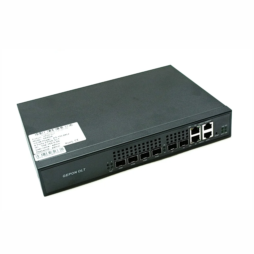 Cabo de remendo ethernet mini 4pon original, 4 portas AC100-240V, fibra óptica olt para uso em rede de fibra