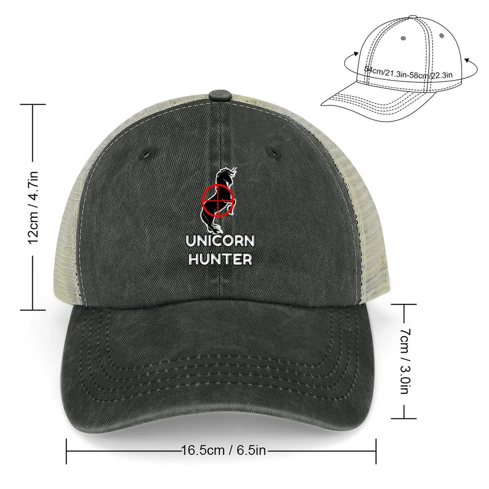 Unicorn hunter Cowboy Hat Beach Trucker Hat Men Caps Women's