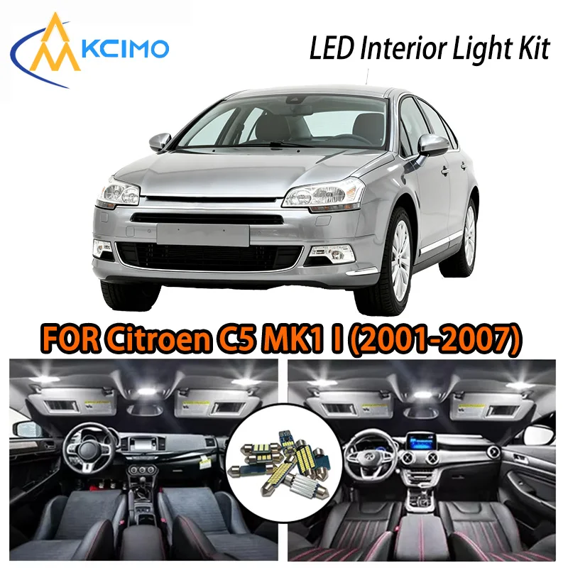 

KCIMO For Citroen C5 MK1 I 2001-2007 Energy-Efficient Interior Light - Super Bright LED, Low Heat & Long-Lasting