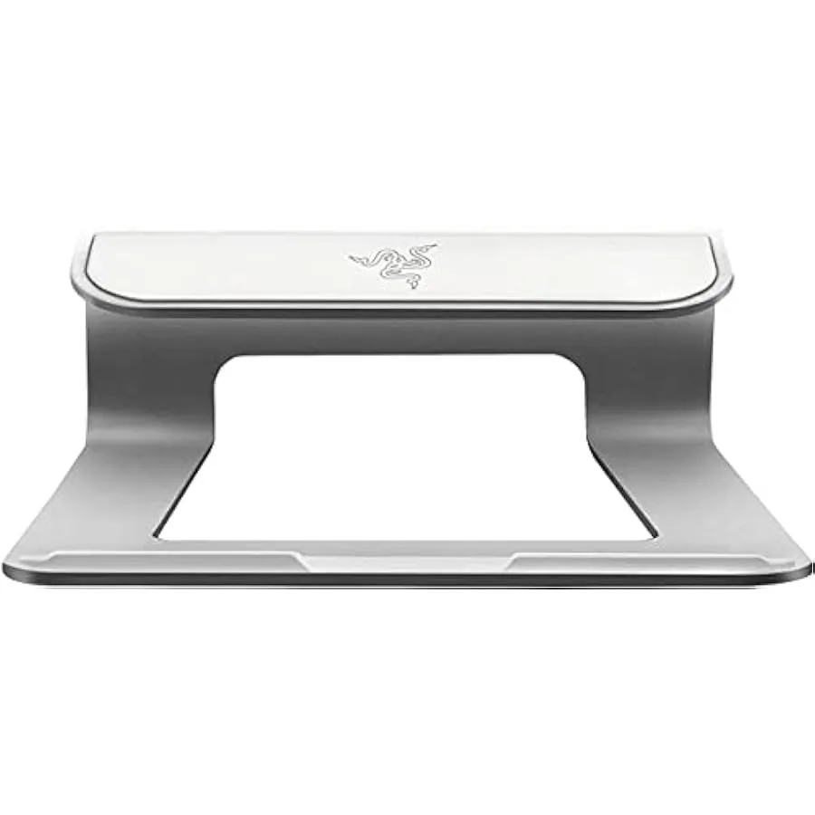Suporte para laptop Razer: design ergonômico - construção em alumínio anodizado - branco mercúrio