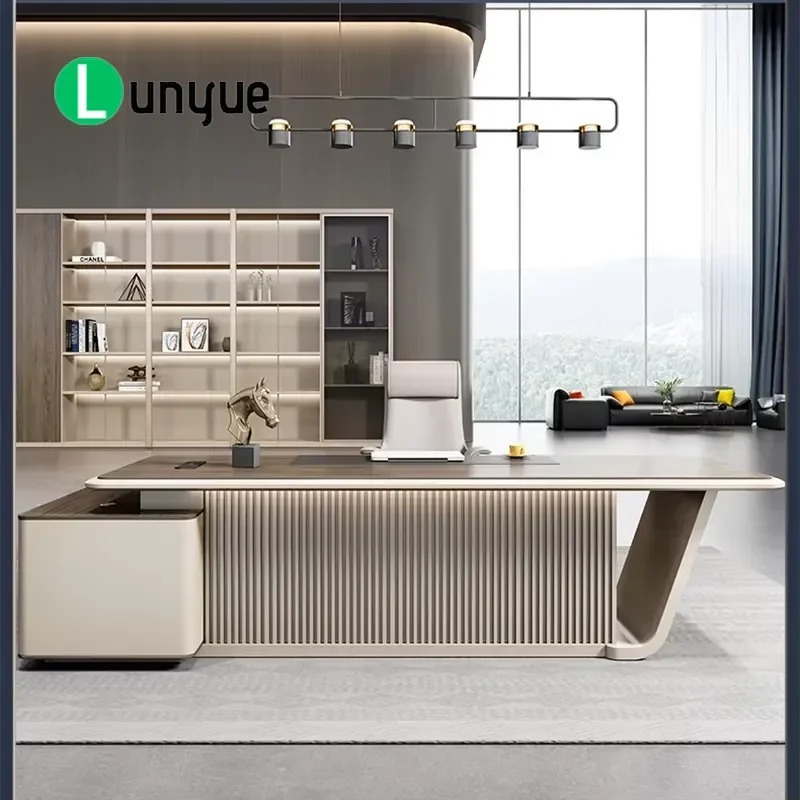 Luxury Modern L-Shaped Convertible Retractable Large Desk for Home Office School Living Room Hall Spacious Durable Furniture