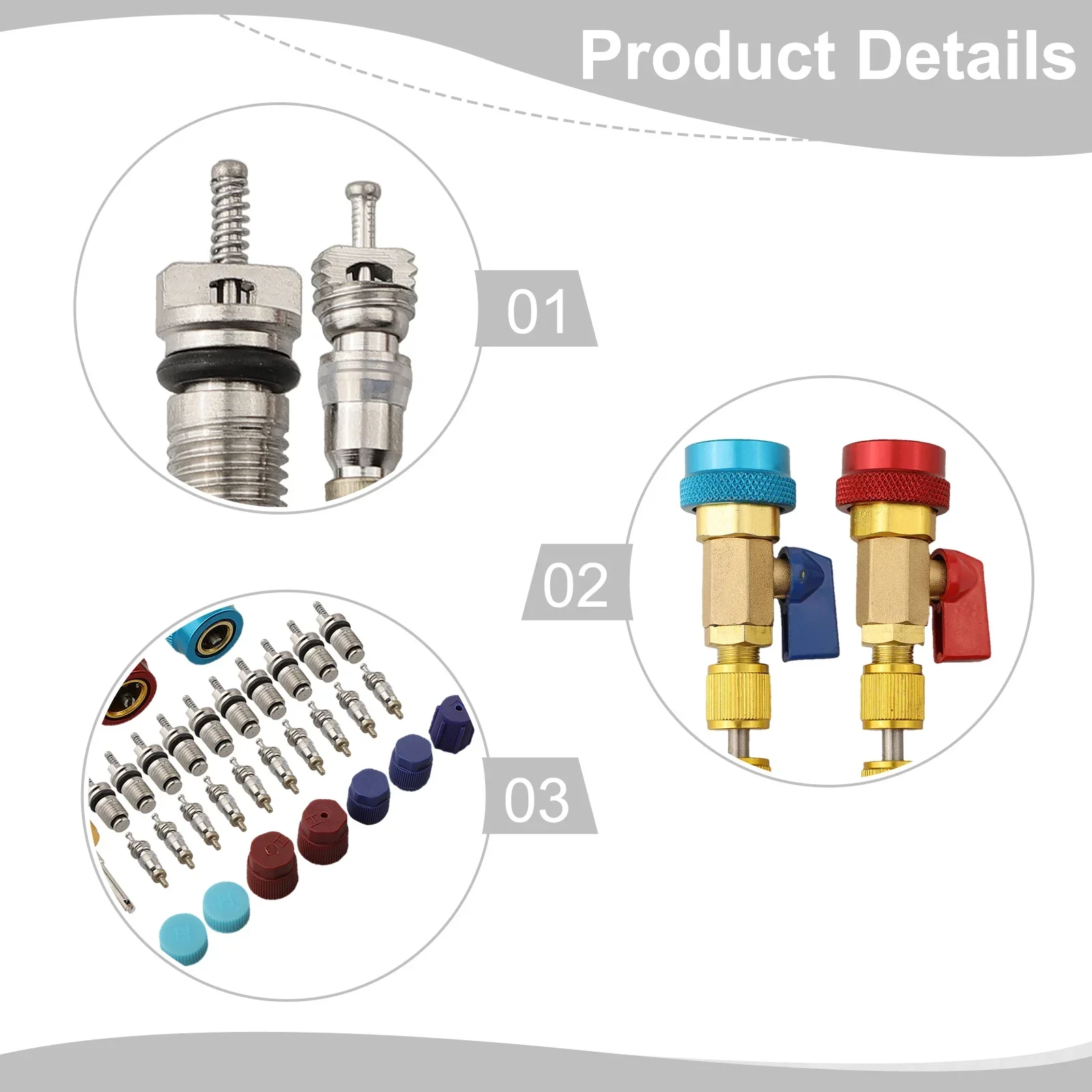For R134A Air Conditioning Valve Core Removal Tool with High and Low Pressure Couplers for Car HVAC Maintenance and Repair Tasks