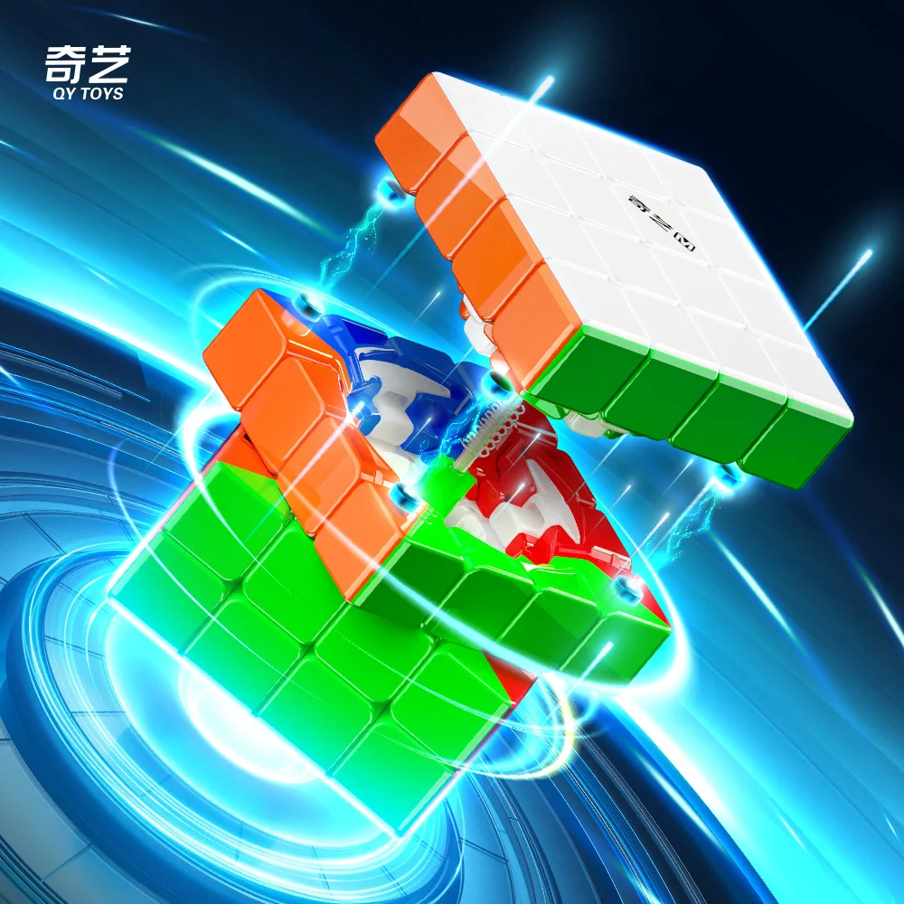QiYi Warrior M 4x4 Magnetic Speed Cube, Stickerless Matte Competition Puzzle for Kids & Adults