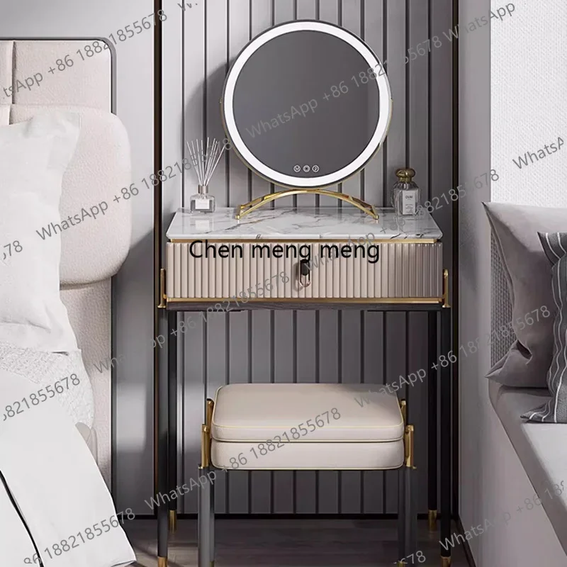 

z0189Luxury Bedroom Modern Vanity Table Cabinet Drawers Makeup Mirror Dressing Table Desk Chair Cosmetics Vestidores Home Furnit