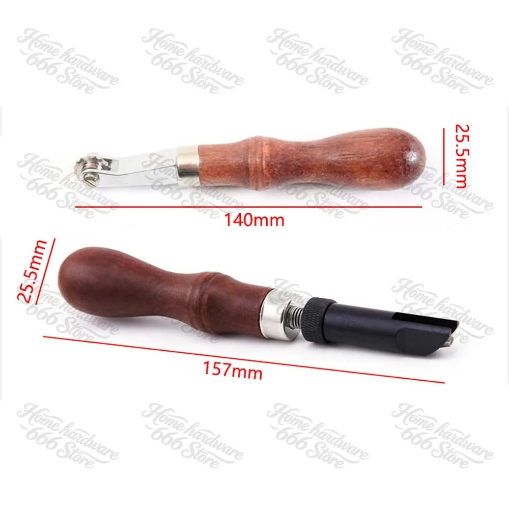 Handmade Leather Goods Spacing Wheel Assisted Diamond Cutting Punching Tool, Marking And Pushing Groove Cutter, Digging Groove C
