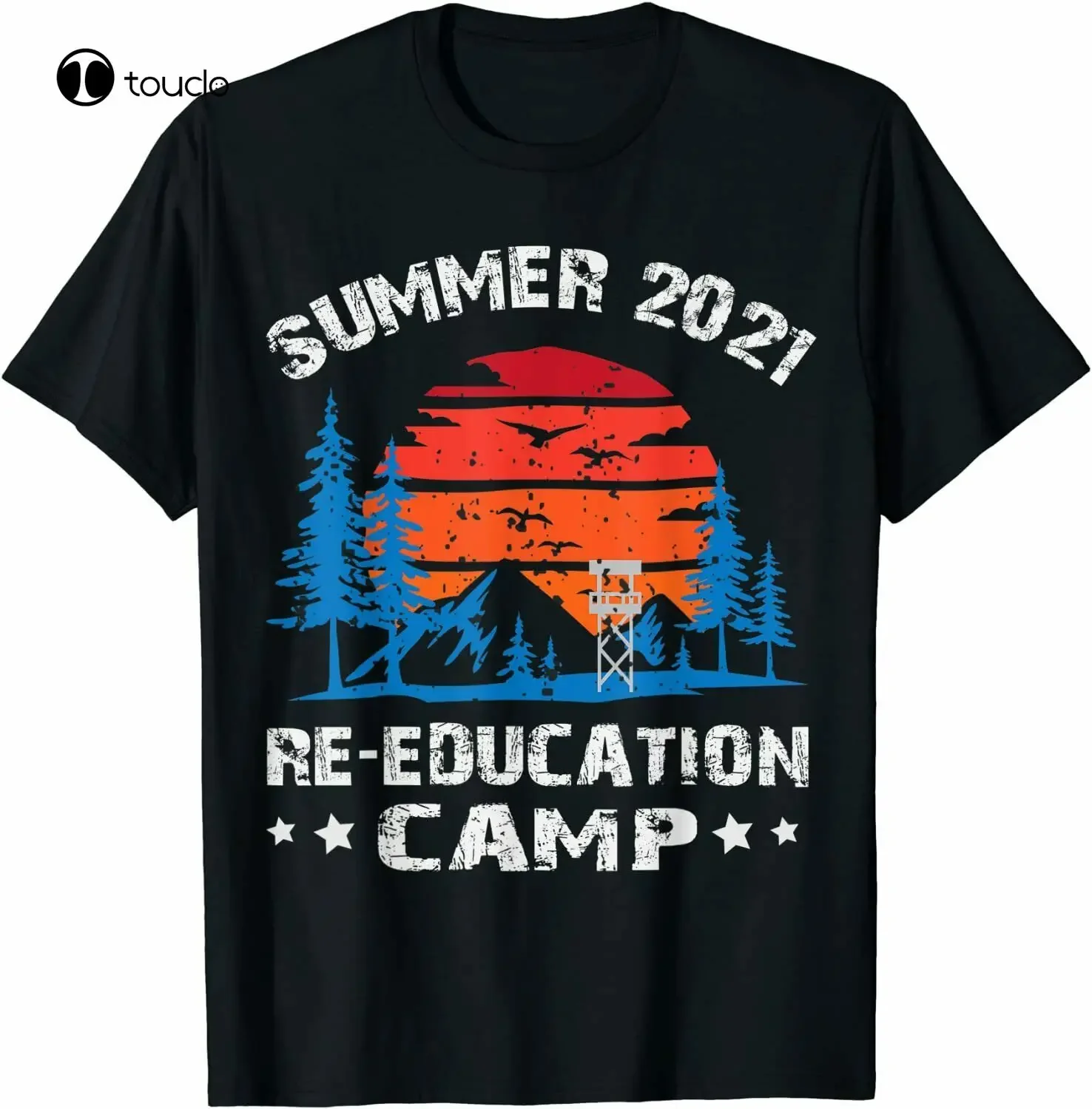 2021 Summer Reeducation Camp Military Re-Educate Funny Gift T-Shirt New Trend Custom Aldult Teen Unisex Digital Printing Xs-5Xl