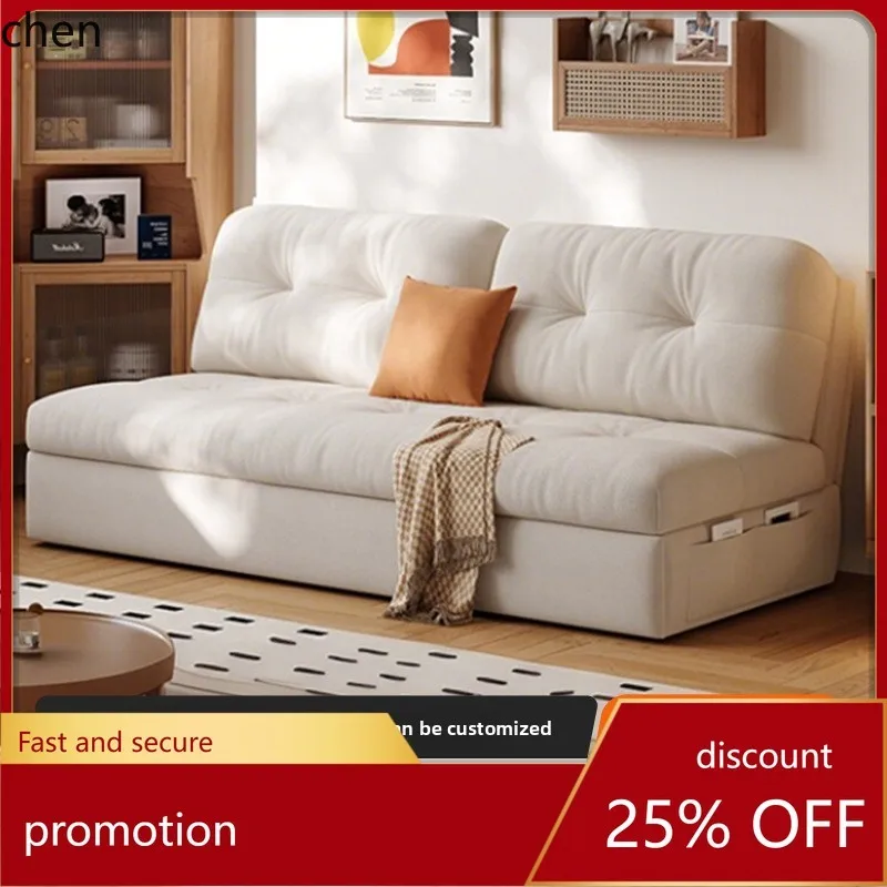 HT Technology Velvet Sofa Bed Dual-use Foldable Integrated Cream Style Storage Double Multi-functional Two-use Bed